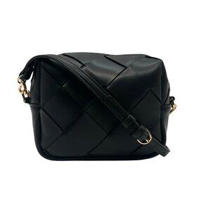 A New Day Black Cube Woven Crossbody